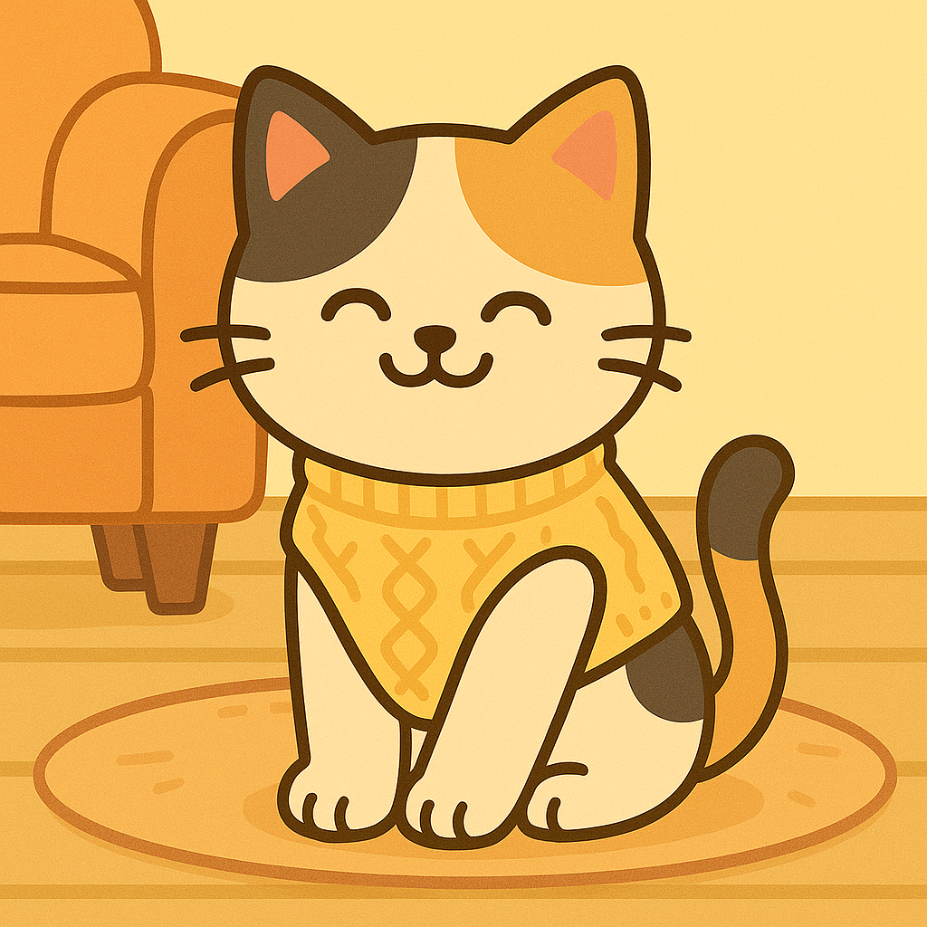 옷 좋아하는 고양이